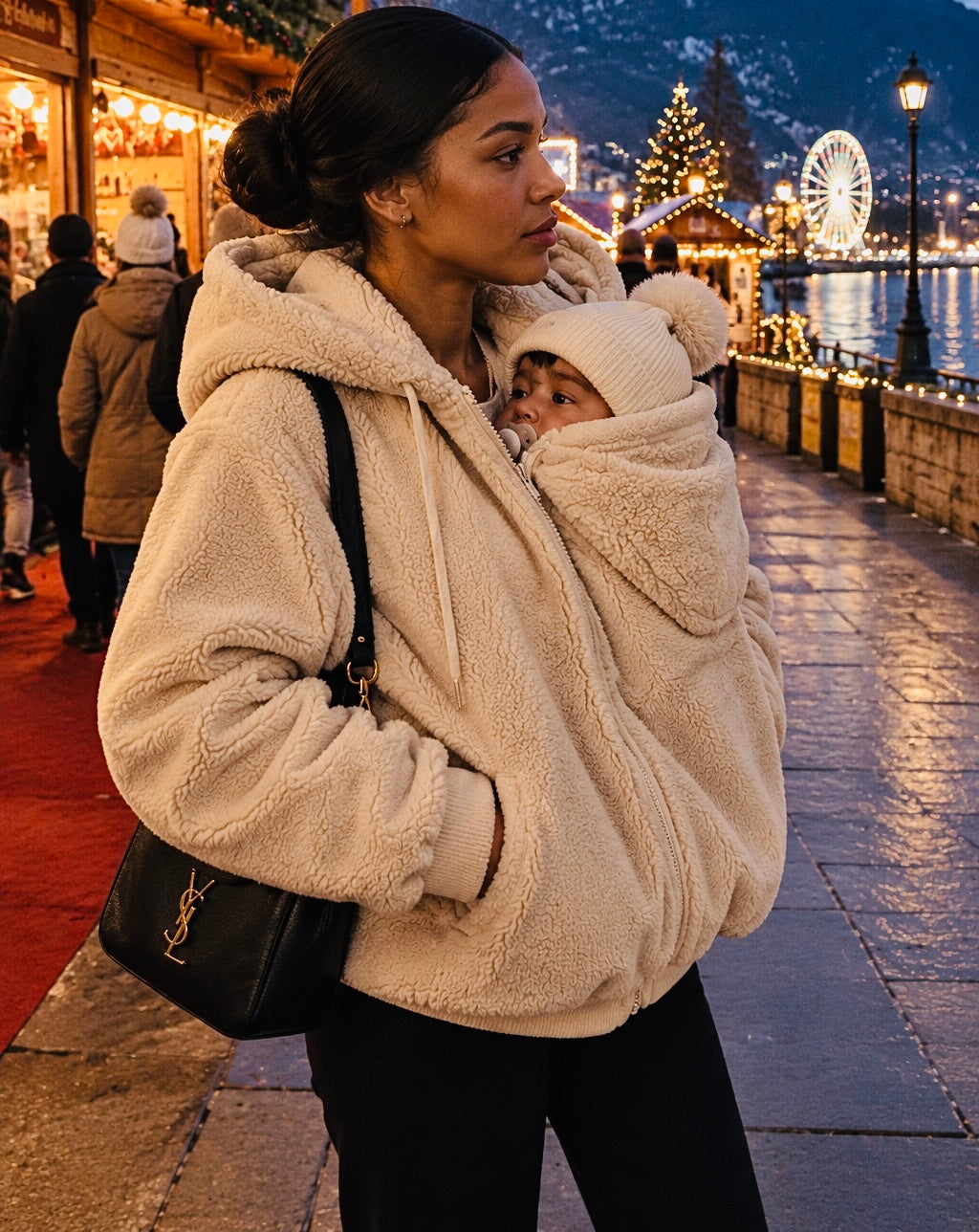 Manteau de portage polaire 2 en 1