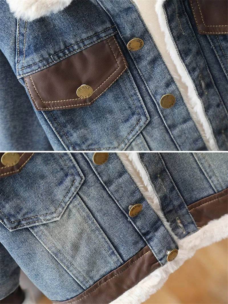 Veste en jean doublée polaire