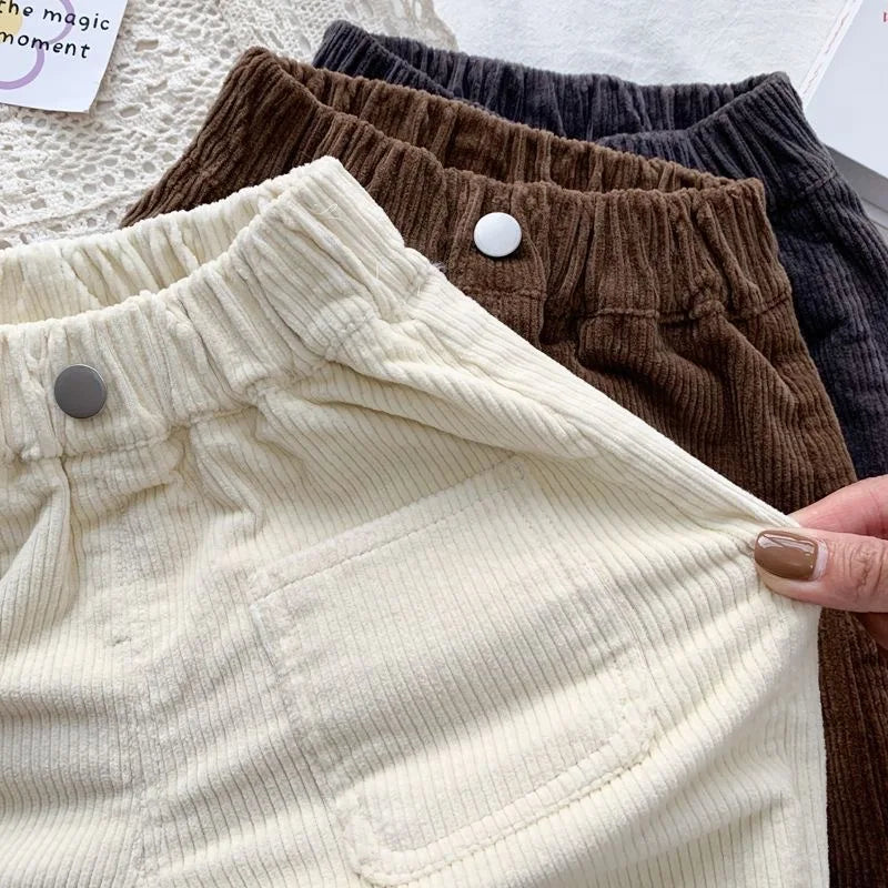 Pantalon ample en velours côtelé