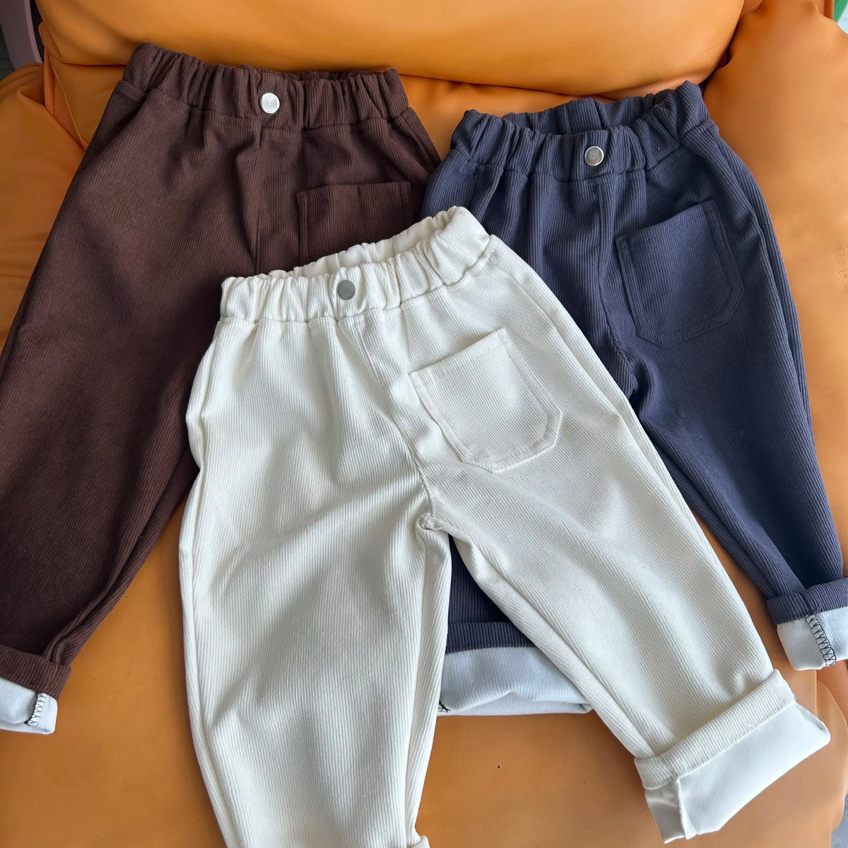 Pantalon ample en velours côtelé