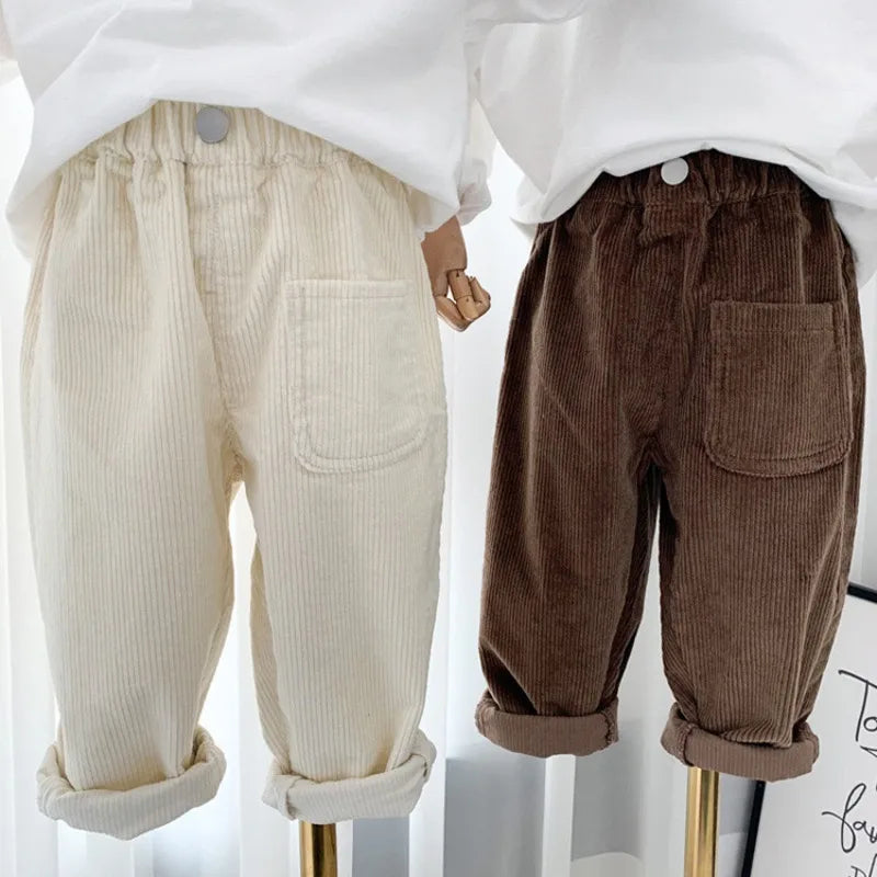 Pantalon ample en velours côtelé