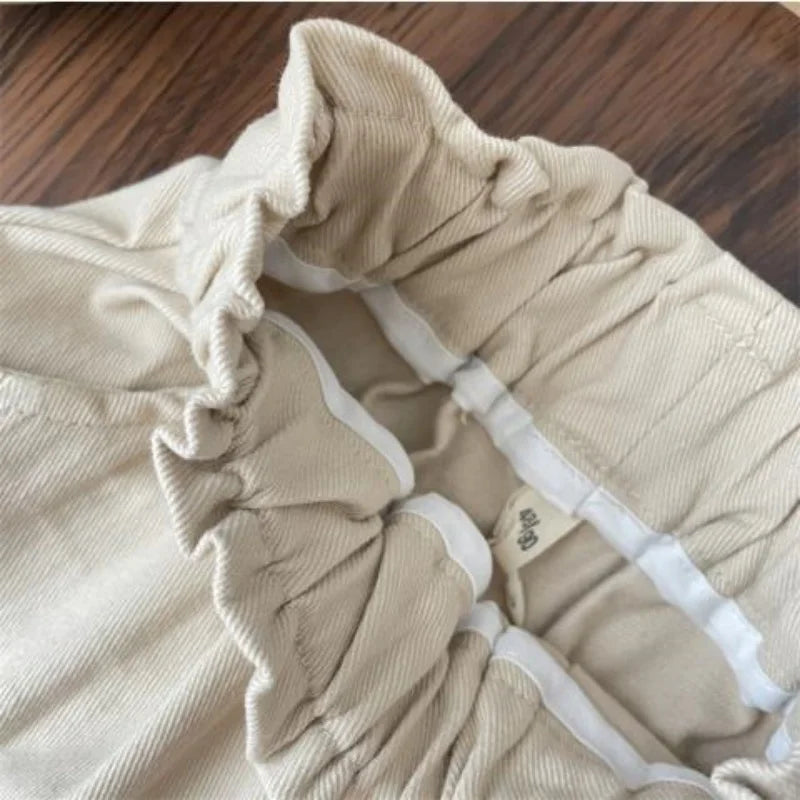 Pantalon en coton brodé