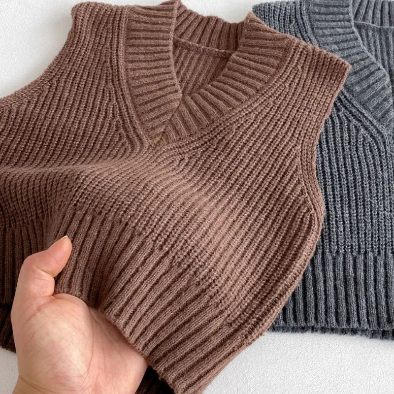 Gilet tricoté col V