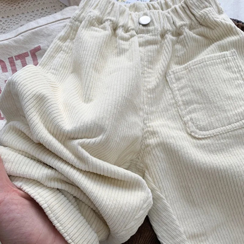 Pantalon ample en velours côtelé
