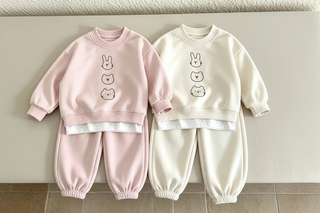 Ensemble sweat imprimé fille