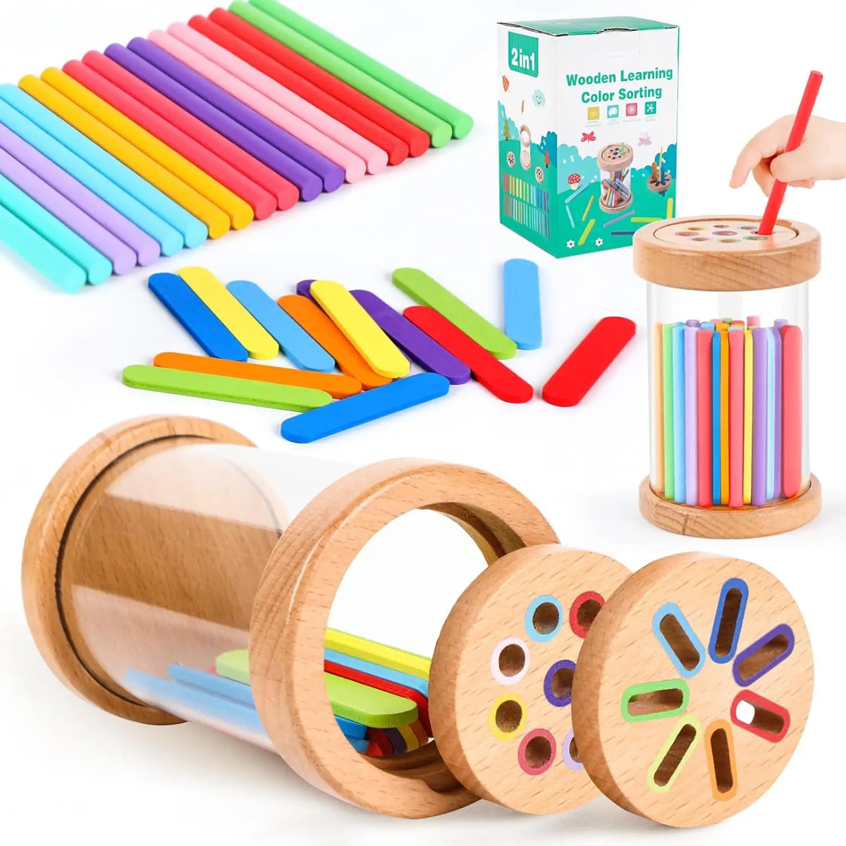Jouet de tri des couleurs en bois