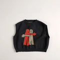 Gilet tricoté motif dessin animé