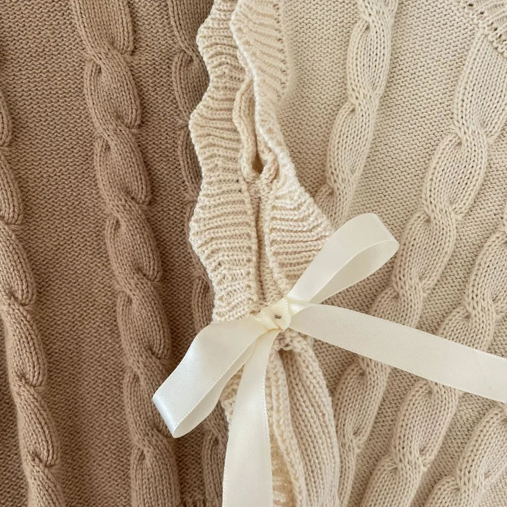 Gilet tricoté fille