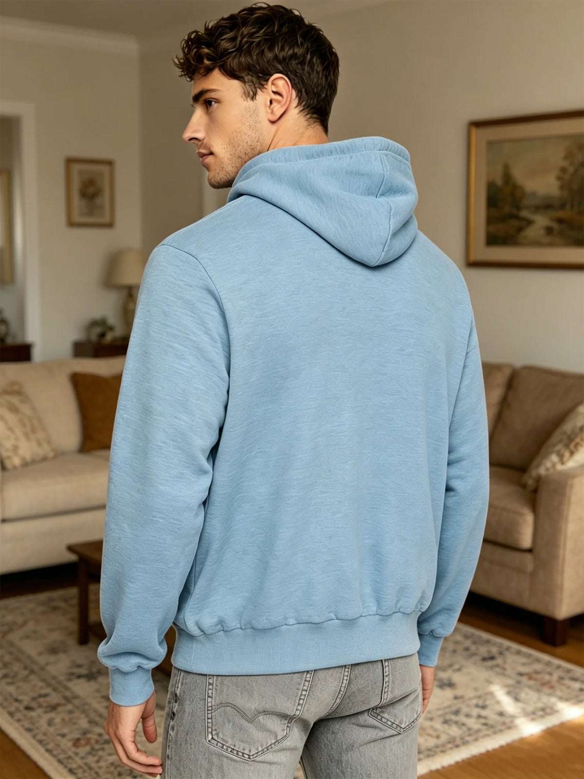Sweat à capuche kangourou homme