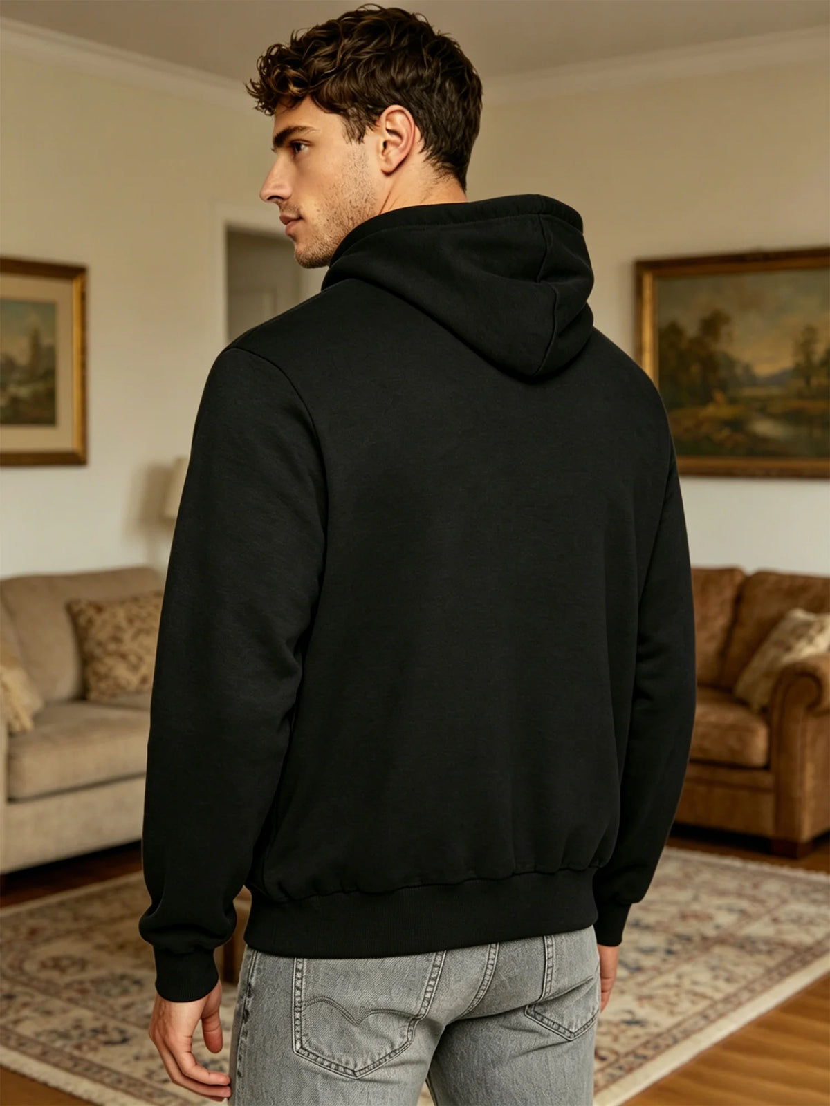 Sweat à capuche kangourou homme