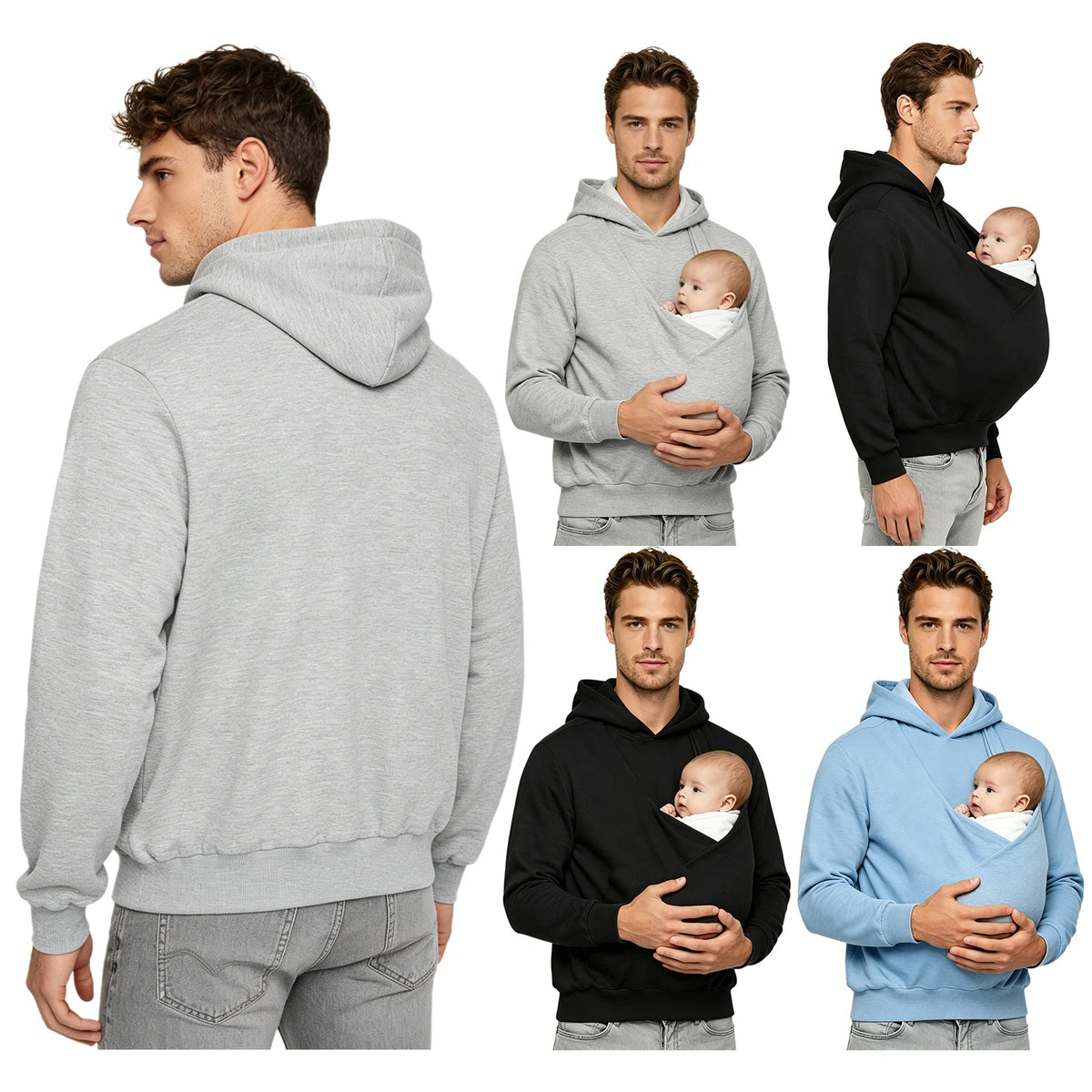 Sweat à capuche kangourou homme