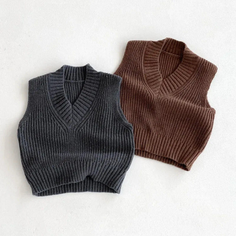 Gilet tricoté col V