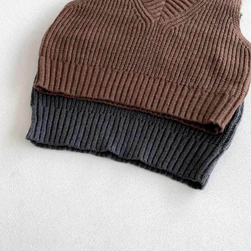 Gilet tricoté col V