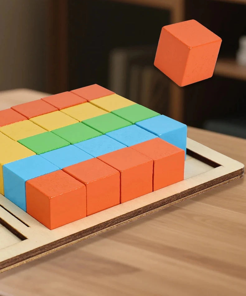 Jeu de blocs 3D de logique